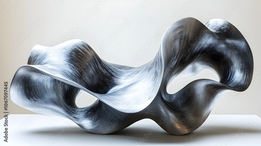Leinwandbilder minimalist abstract sculpture in a simple geometric form displayed against a clean white background,