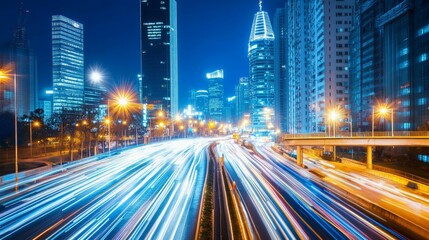 Fototapeta premium Electrical engineer designing ultra-efficient LED lights for a sustainable city project.