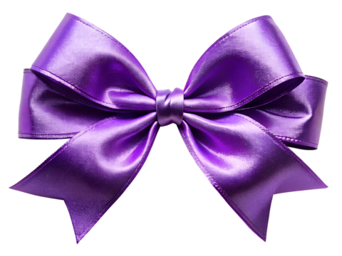 purple bow isolated on white background - Powered by Adobe
