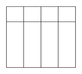 Simple Empty Grid for Content Organization or Planning. Illustration