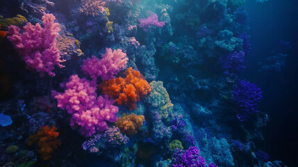 Fototapeta premium Colorful Coral Reef Underwater Landscape