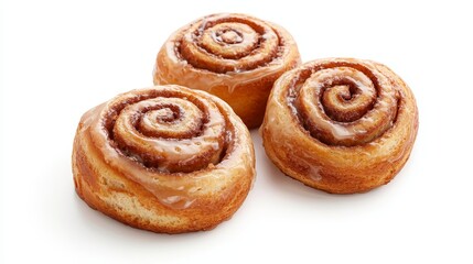 Fototapeta premium Delight your taste buds with irresistible cinnamon rolls glazed to perfection for a sweet treat