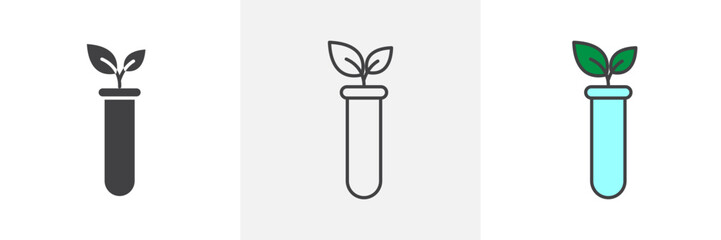 GMO icon in black and colored style.