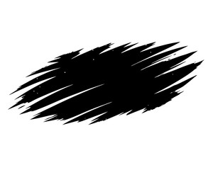 Grunge Brush Strokes Vector Frame – Rough Texture Design Illustration