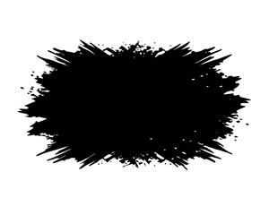 Grunge Brush Strokes Vector Frame – Rough Texture Design Illustration