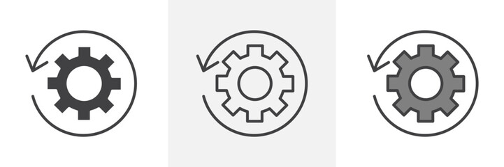 Recovery icon in black and colored style.