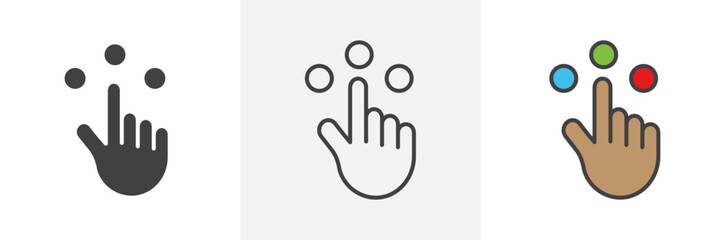 Obraz premium Variety icon in black and colored style.