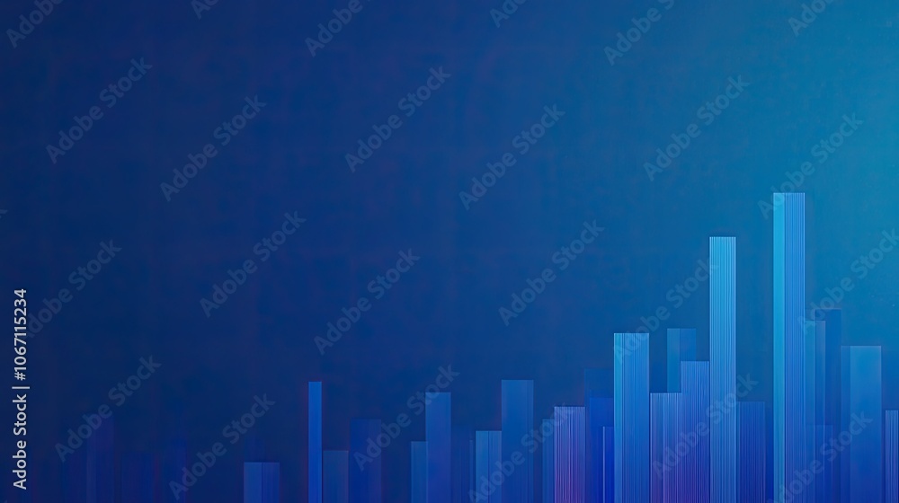 Poster abstract blue technology data visualization background