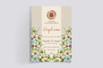 BRIDAL SHOWER FLORAL INVITATION TEMPLATE