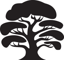 Abstract Tree Silhouette  collection Vector Illustration with a white background