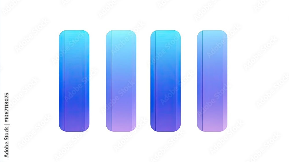 Poster abstract gradient shapes on white background