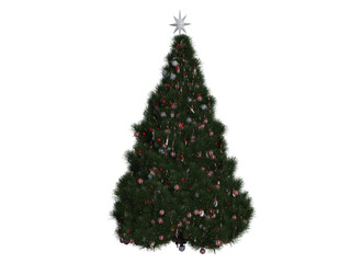 christmas tree isolated on white