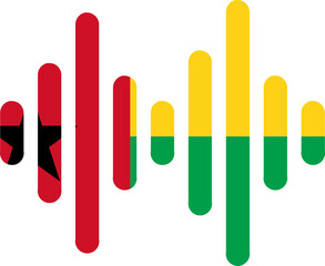 Guinea-Bissau flag on Audio Wave icon