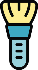 Simple shaving brush icon representing barber shop equipment for grooming and shaving beards