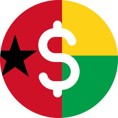 Guinea-Bissau Flag on US Dollars