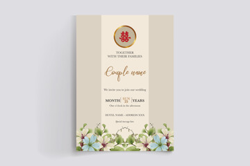 BRIDAL SHOWER FLORAL INVITATION TEMPLATE