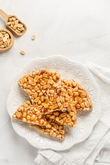 kozinaki dessert made of peanuts and molasses