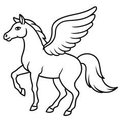 Fototapeta premium Free Vector Horse hand drawn vector design