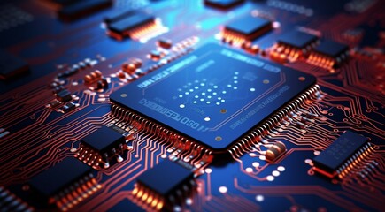 Obraz premium abstract background, circuit board background, abstract technology background, full hd colored technology wallpaper, technology colors