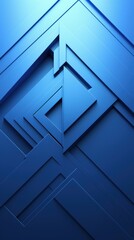 Abstract geometric blue design featuring layered shapes and sharp angles, creating a modern and dynamic look.