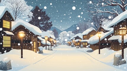 Obraz premium 日本の雪景色