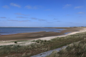Blick auf die Küstenlandschaft am sogenannten Ellenbogen der Insel Sylt bei List