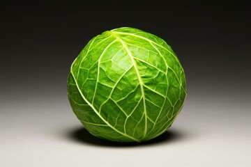 Fototapeta premium Stylized 3D Illustration of a Sliced Tomatillo