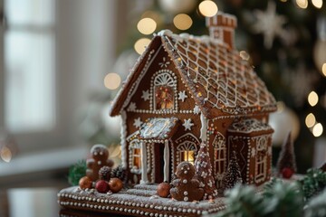 Delightful Macro of Gingerbread House