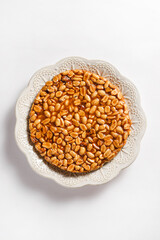 kozinaki dessert made of peanuts and molasses