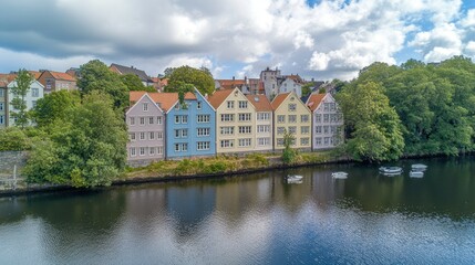Charming Waterfront Houses by the Riverbank