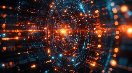 Fototapeta premium Futuristic Abstract Data Visualization Concept