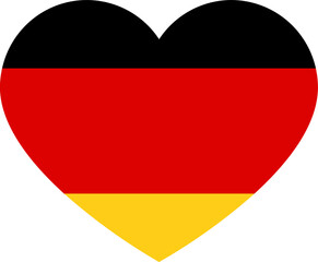 Naklejka premium Heart Icon inside Germany Flag