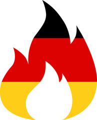 Obraz premium Germany Flag In Fire