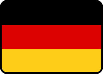 Naklejka premium Germany Flag Rounded Rectangle Icon