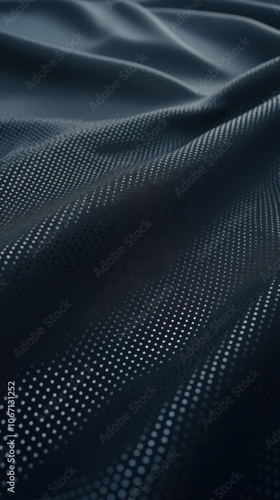 Poster Close-up of a dark textile with a dotted pattern, creating a smooth and modern texture.