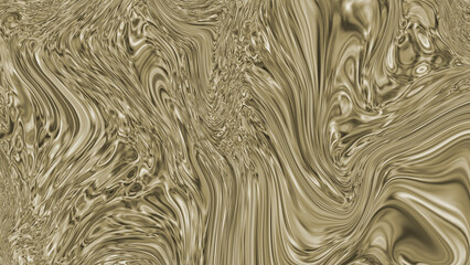 Gold swirl fluid waves, flowing liquid motion abstract background © miht3325