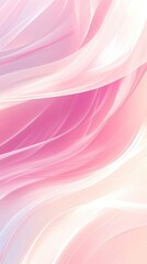 A serene abstract design featuring flowing waves of soft pink and white hues, evoking a sense of tranquility.