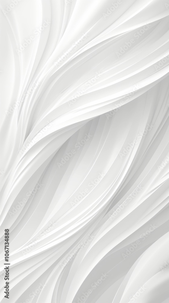 Poster elegant white abstract waves creating a smooth, flowing texture.