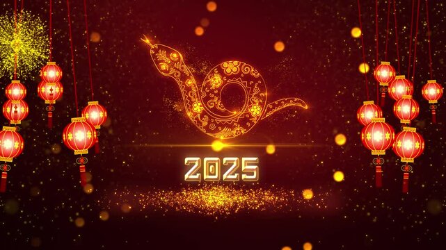 Chinese New Year 2025 Wishes Intro Opener Background, 2025 Year of Snake Background Animation, 

Useful for Chinese Events, Chinese New Year Wishes, Chinese New Year Greetings
