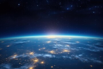 Fototapeta premium Earth space earth sky.