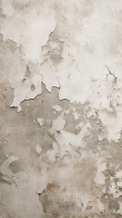 Obraz premium A textured wall with cracked and peeling white and gray paint, showcasing an aged and weathered appearance.