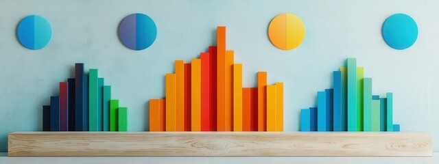 Obraz premium Sales seasonality dashboard, showing peak and low sales periods