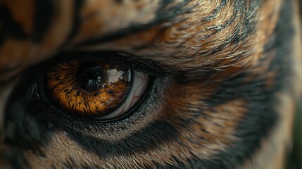 Obraz premium Intense Tiger Eye Closeup Wildlife Nature Animal Portrait Macro Photography Big Cat