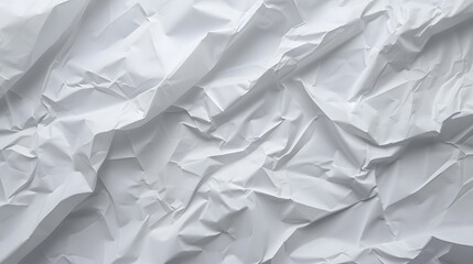 Obraz premium Premium wrinkled texture on an unfolded white paper sheet AI generated illustration