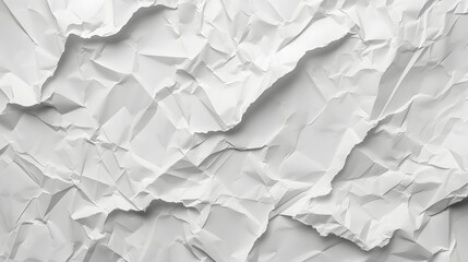 Obraz premium Premium wrinkled texture on an unfolded white paper sheet AI generated illustration