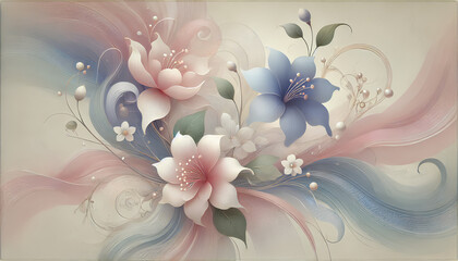 abstract art in nature theme