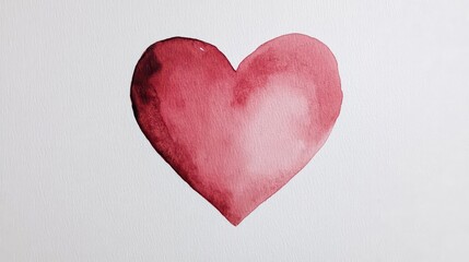 Fototapeta premium A delicate acrylic heart with a watercolorlike effect, blending softly into the background