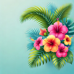 Obraz premium tropical flower background