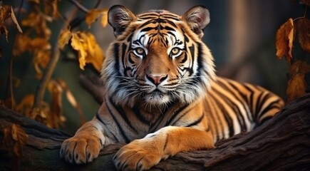 Obraz premium wild animal close-up, wild animal in wild nature, close-up of wild beautiful animal in the nature