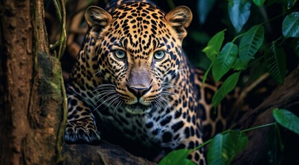 Obraz premium wild animal close-up, wild animal in wild nature, close-up of wild beautiful animal in the nature